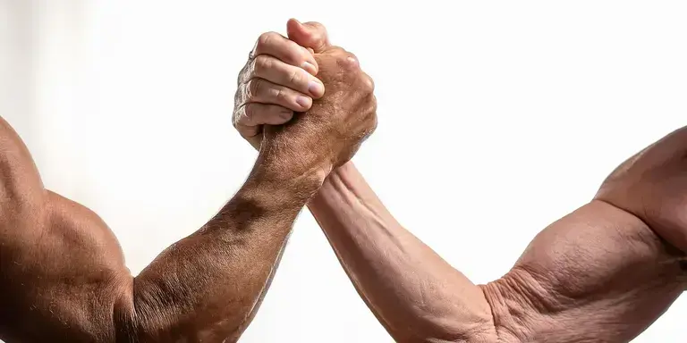Arme beim Armdrücken