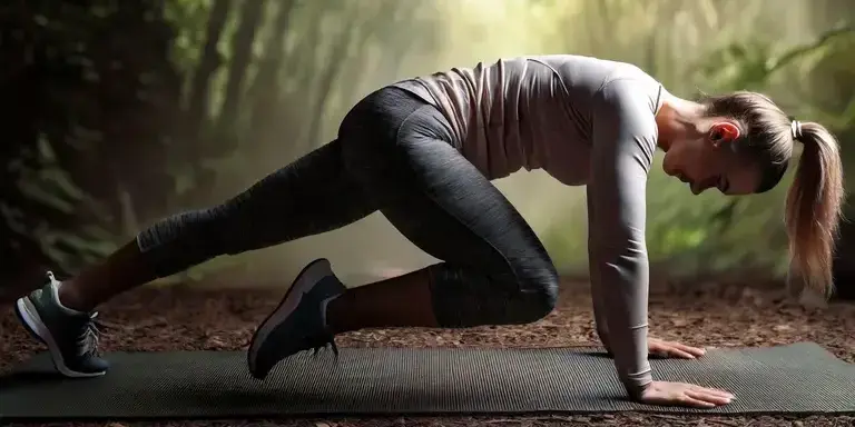 Eine Frau bei einem HIIT-Workout