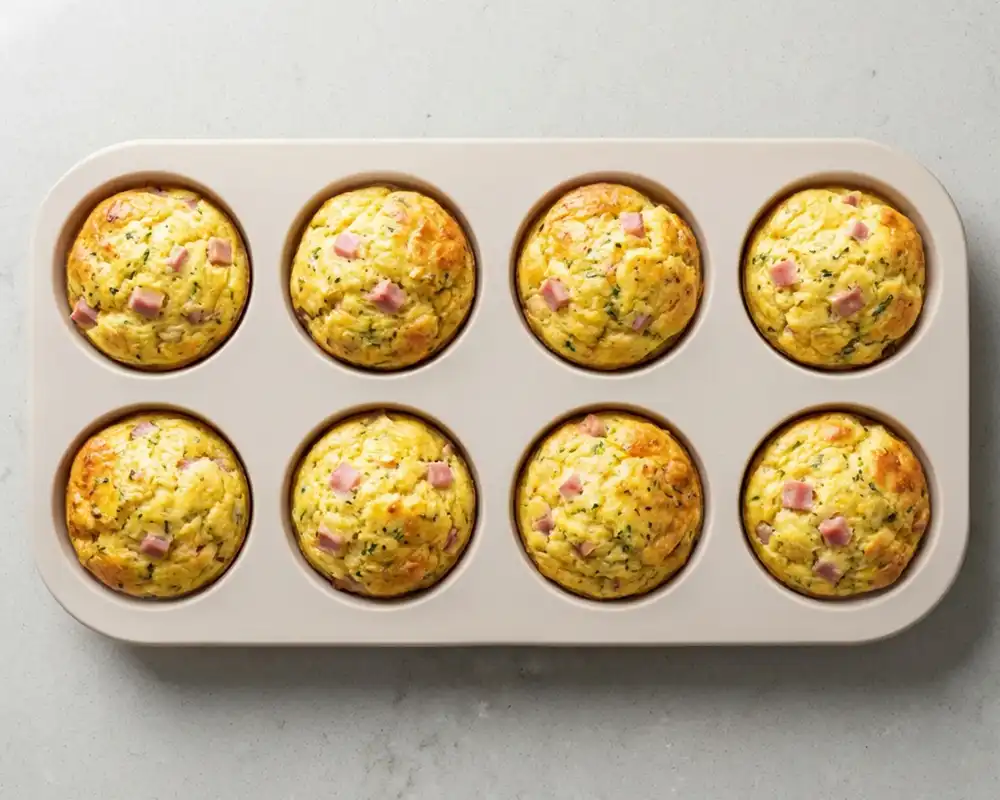 Gebackene Muffins in Form