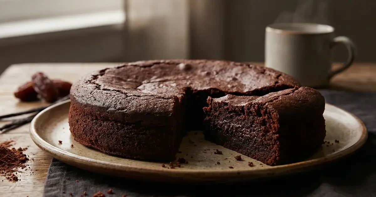 Saftiger Low Carb Schokokuchen ohne Zucker mit cremiger Schokoladenglasur
